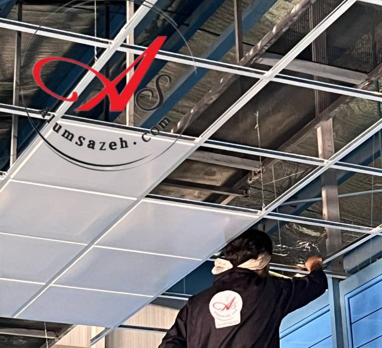 زیرسازی سقف مشبک آلومینیومی