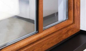 پنجره UPVC طرح چوب