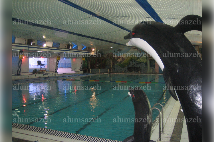 سقف دامپا استخر مجتمع دلفین